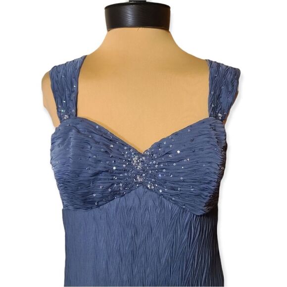 Mori Lee Blue Mother of the Bride Emvellished Gown with Jacket Size 10 - Picture 3 of 12